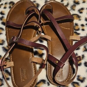Mossimo Supply Co. Brown Strappy Sandals